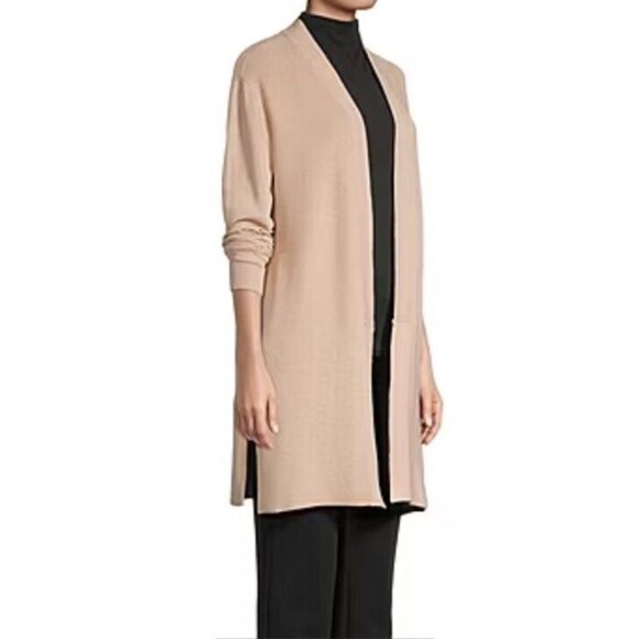 Worthington Petite Womens Long Sleeve Open Front Cardigan Size PXXL Tan NEW - Picture 3 of 12